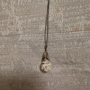 Elegant Silver Opal  Pendant Necklace